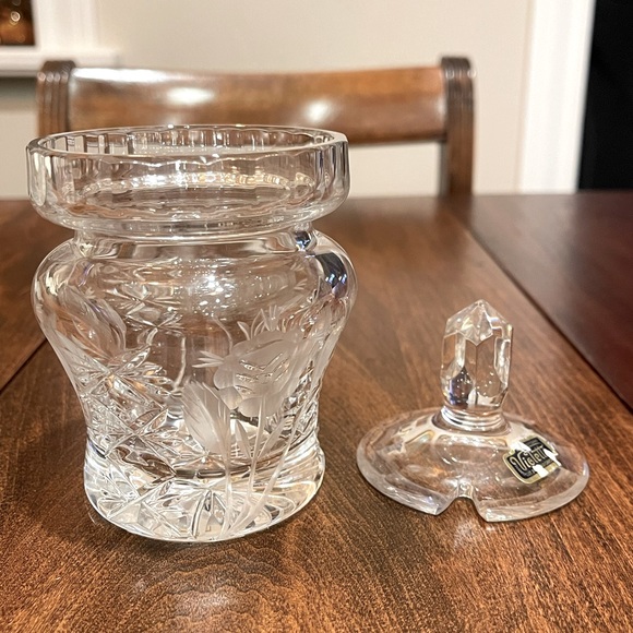 Vintage Violetta Polish Crystal Covered jam or mustard  jar - Picture 4 of 16